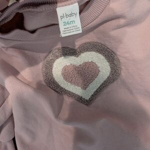Petit Lem Adorable Pink Heart Baby/ Toddler Sweatshirt